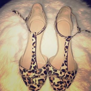 Zara Leopard Flats Size 8